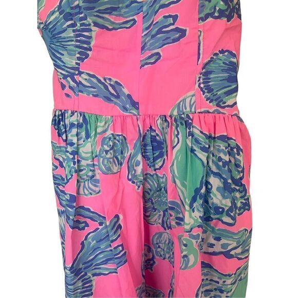 Lilly Pulitzer Womens Multicolor Seashells Ardleigh Fit And Flare Dress Size 00 - Picture 3 of 12